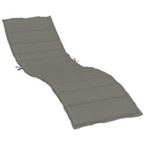 Vidaxl lounger cushion 200x70x4 cm fabric mixed dark gray