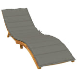 Vidaxl lounger cushion 200x70x4 cm fabric mixed dark gray