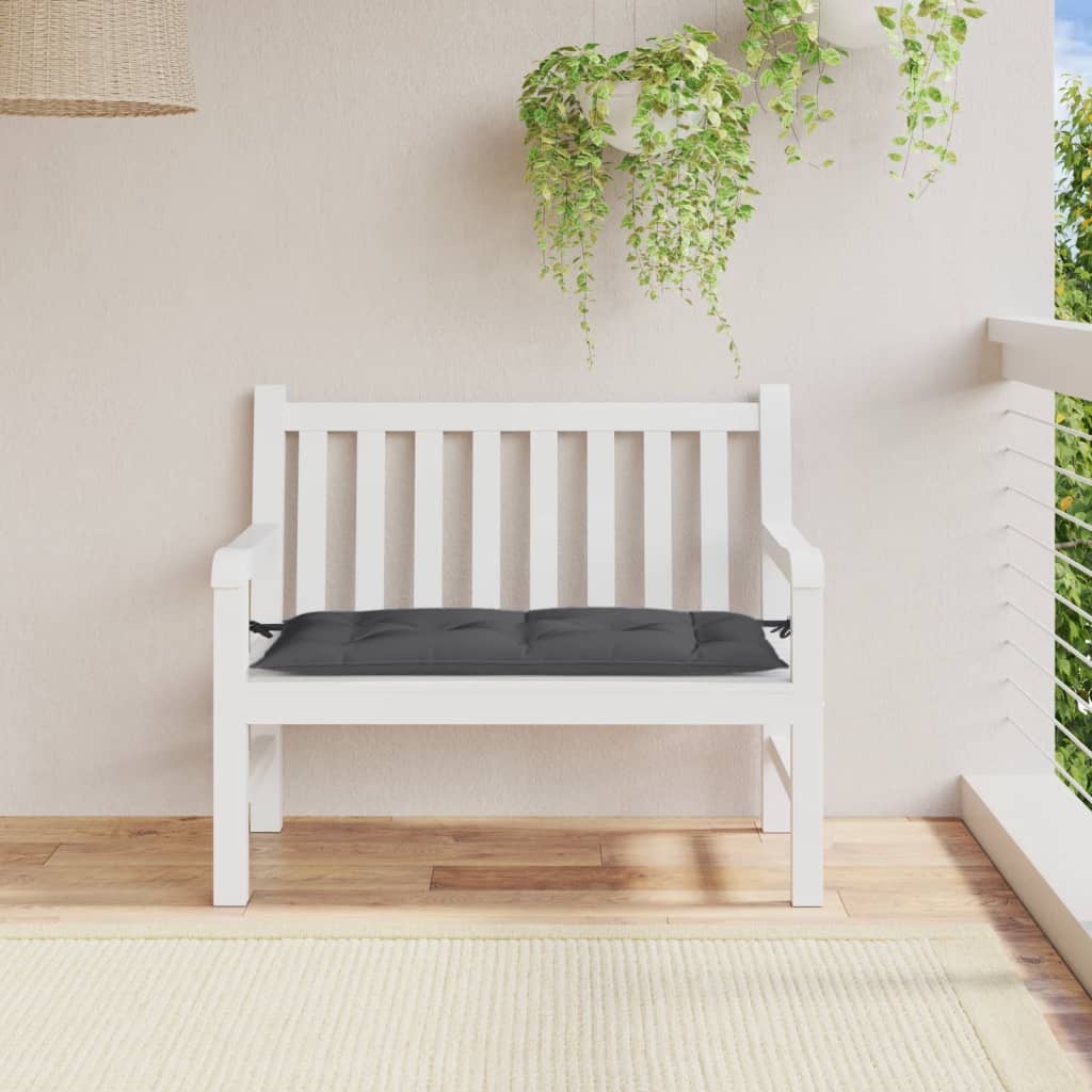Vidaxl garden bench cushion 100x50x7 cm fabric mixed anthracite -colored