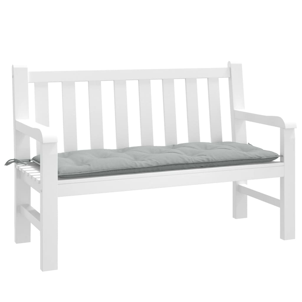 VIDAXL Garden Bench Blaža 120x50x7 cm tkanina mešano svetlo sivo