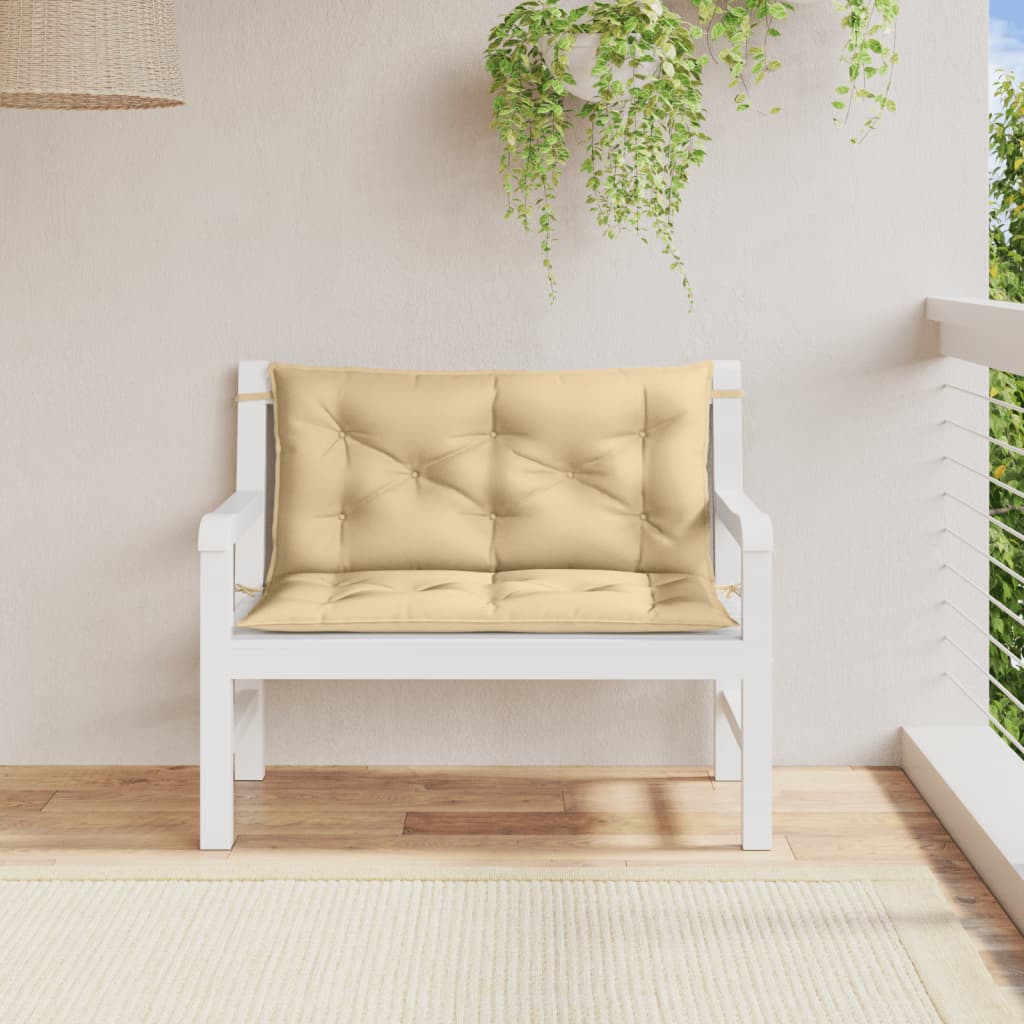 Vidaxx blazine za vrtne klopi 2 kosa 100x50x7 cm mešano bež blago