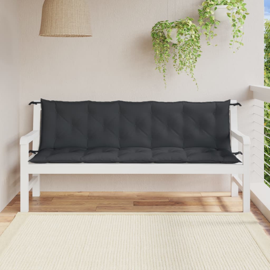 Vidaxl Garden bench cushions 2 pcs 180x50x7 cm fabric mixed anthracite color