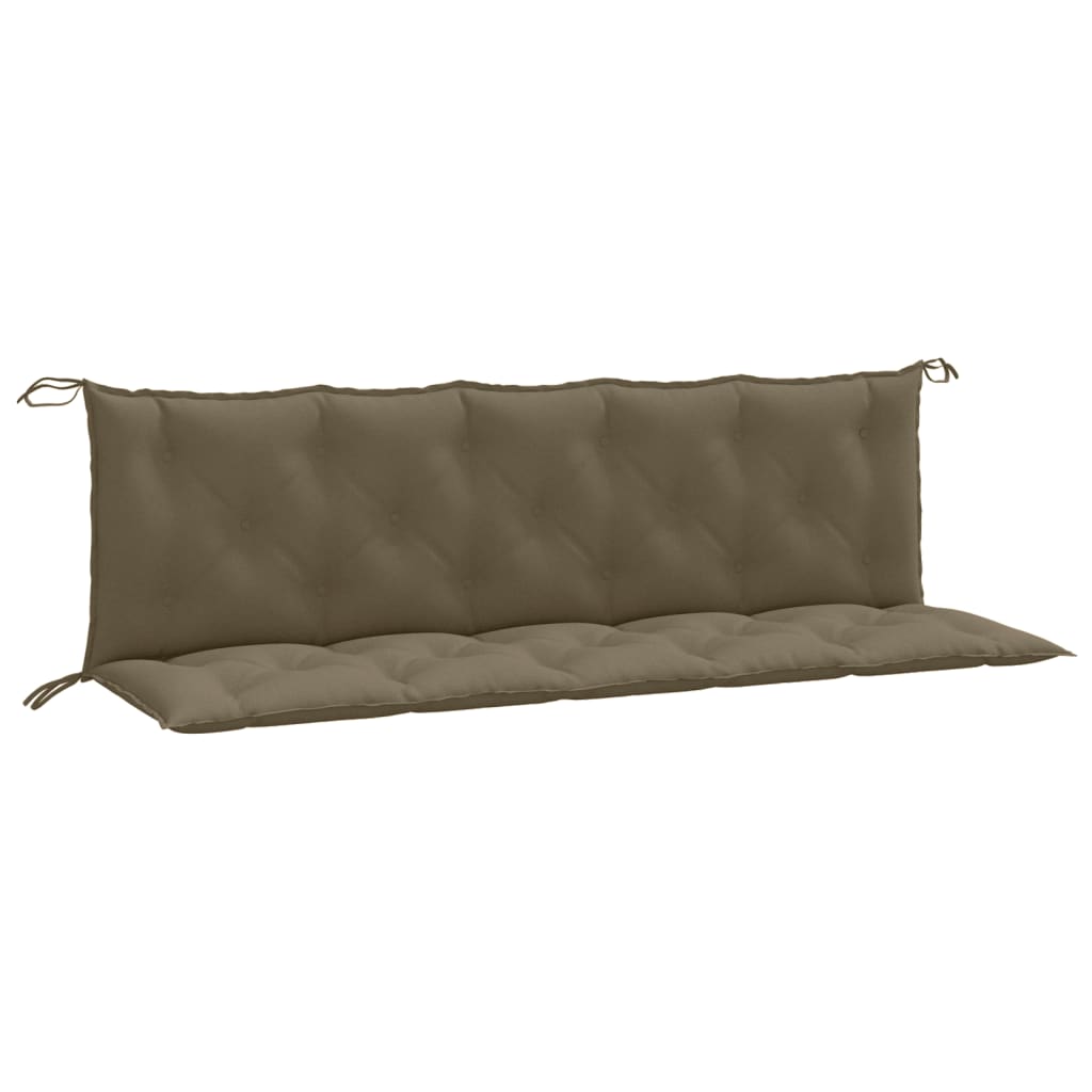 VIDAXL Garden Bench blazine 2 PCS 180x50x7 cm tkanina mešana taupe