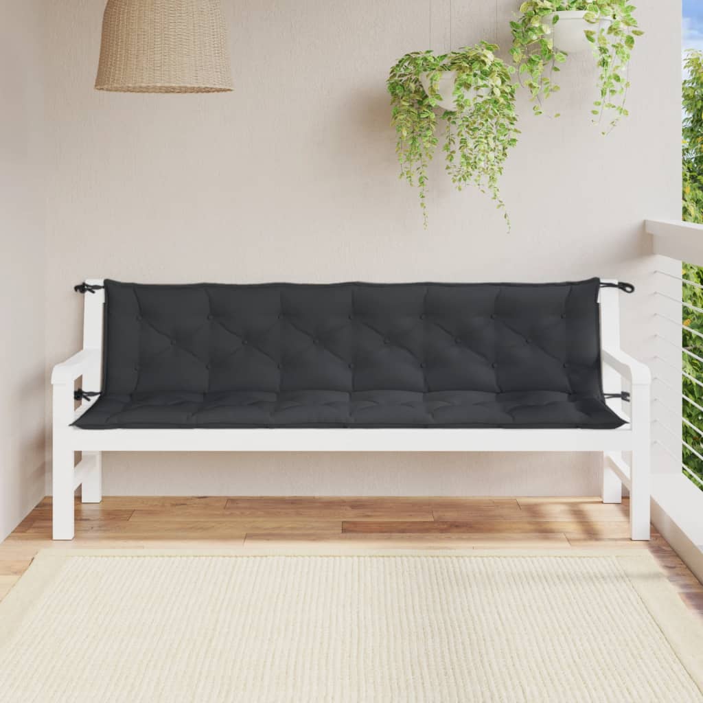 VIDAXL Garden Bench blazine 2 St 200x50x7 cm tkanina mešana barva antracita