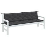 VIDAXL Garden Bench blazine 2 St 200x50x7 cm tkanina mešana barva antracita