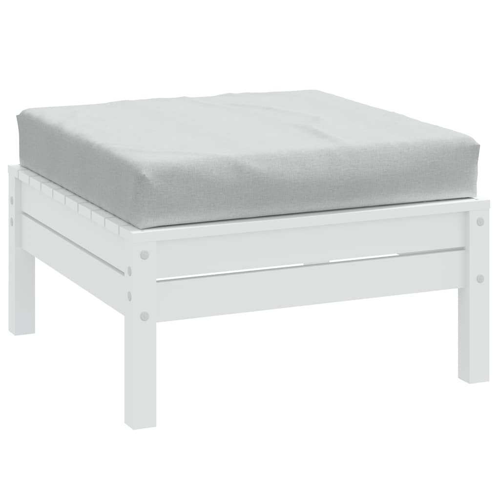 Vidaxl paleta blazina 60x60x9,5 cm tkanina mešano svetlo sivo