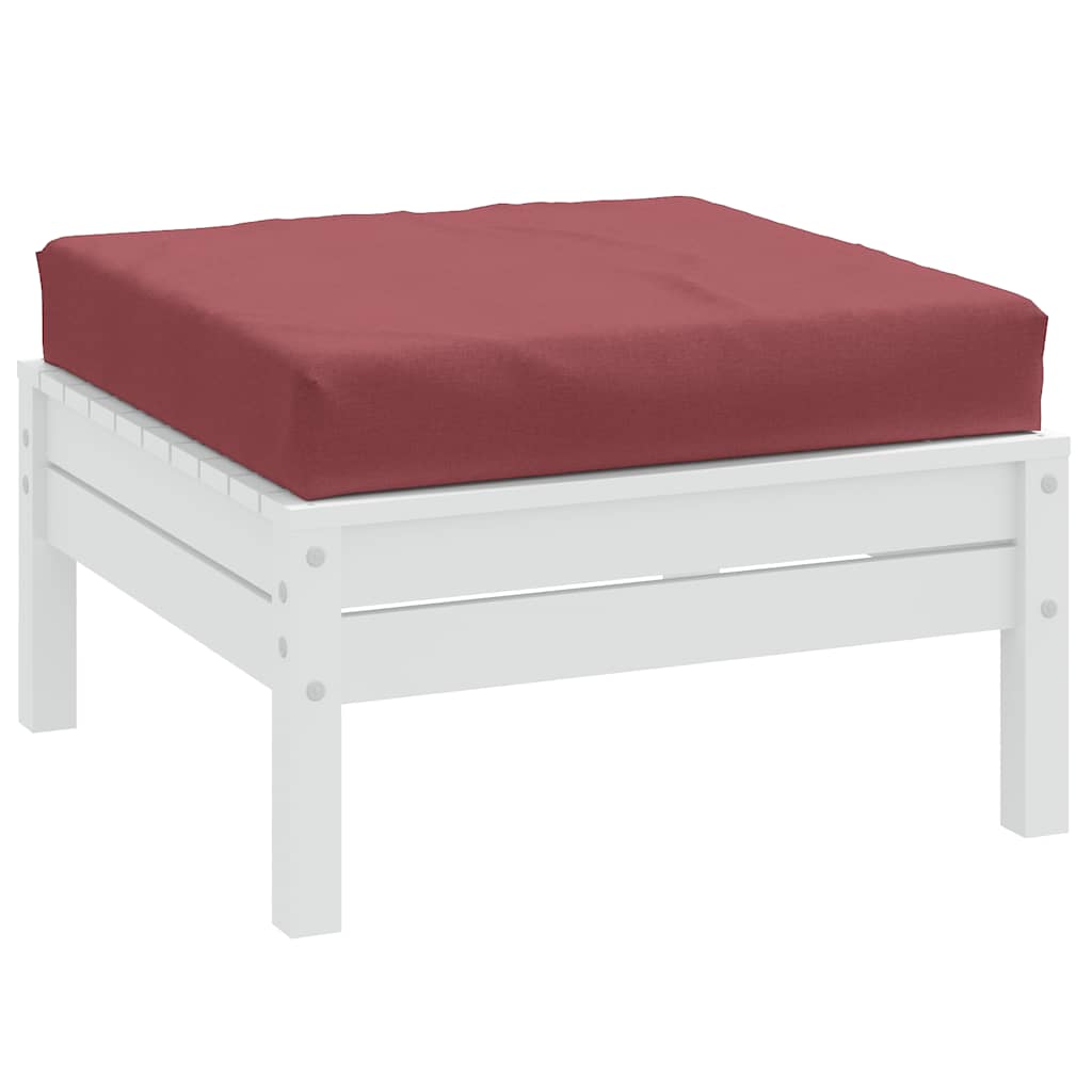 Vidaxl Pallet Cuscino 60x60x9.5 cm tessuto misto rosso