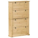 Vidaxl Cabinet da scarpe Corona 99x32x163,5 cm Pinna solida