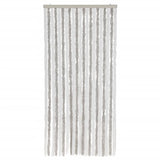 Vidaxx Fliegenvorhang 90x220 cm Chenille Hellgrau und Weiß