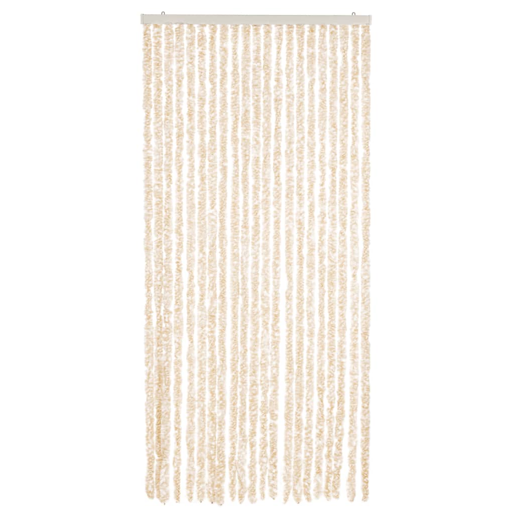 Vidaxl Fly curtain 90x200 cm Chenille beige and white