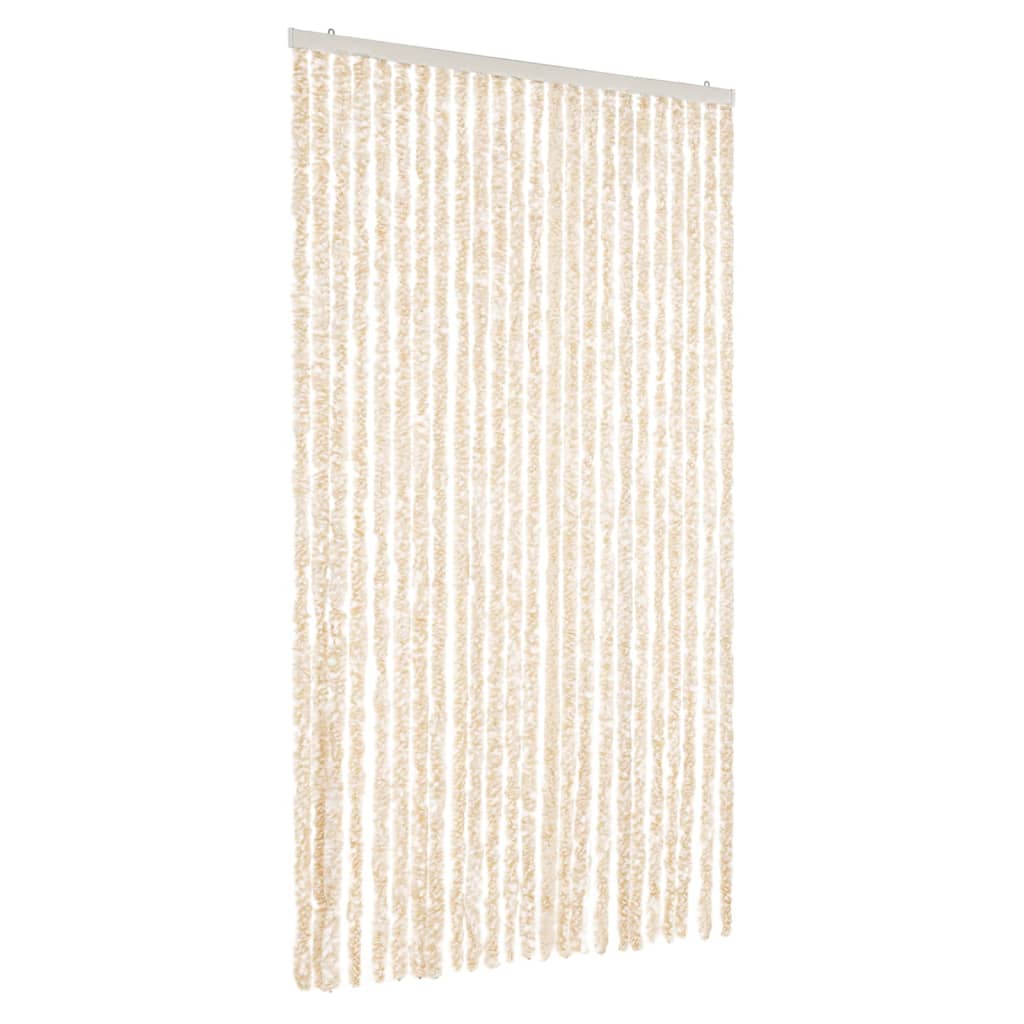 Vidaxl Fly Cundain 100x200 cm Chenille Beige a bílá