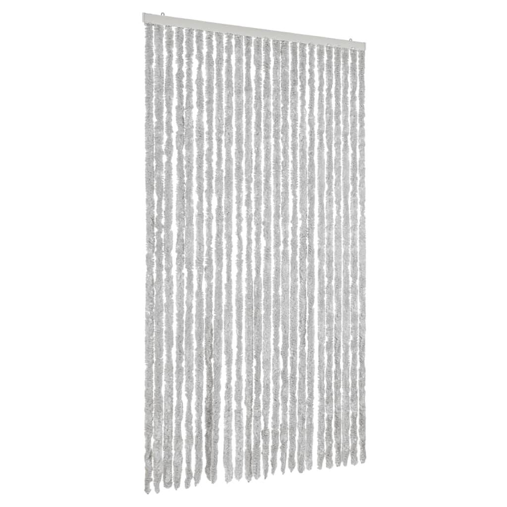 Vidaxl muha zavesa 100x200 cm chenille siva