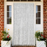 Vidaxl muha zavesa 100x200 cm chenille siva