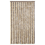 Vidaxx fly curtain 100x220 cm chenille dark brown and beige