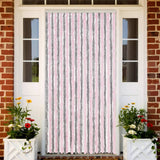 Vidaxl Fly curtain 100x220 cm Chenille silver gray and pink