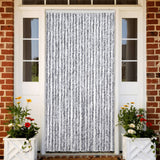 Vidaxl Fly Curtain 100x200 cm chenille blanche et gris