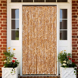 Vidaxl Fly Vorhang 100x230 cm Chenille Ocker und Weiß