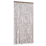 Vidaxx Fliegenvorhang 100x200 cm Chenille Taupe und Weiß