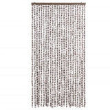 Vidaxx Fliegenvorhang 100x200 cm Chenille Taupe und Weiß