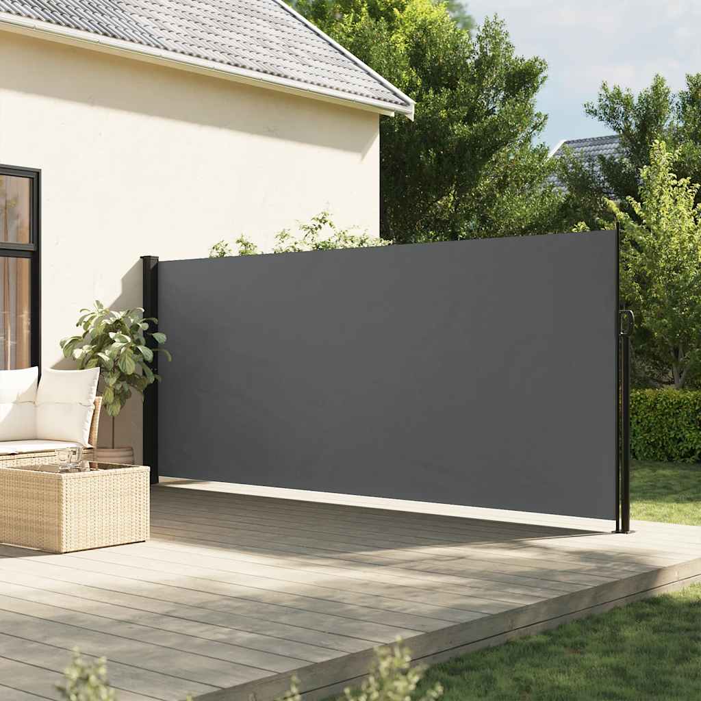 VidaXL Windshield Extendable 180x300 cm Anthracite -colored