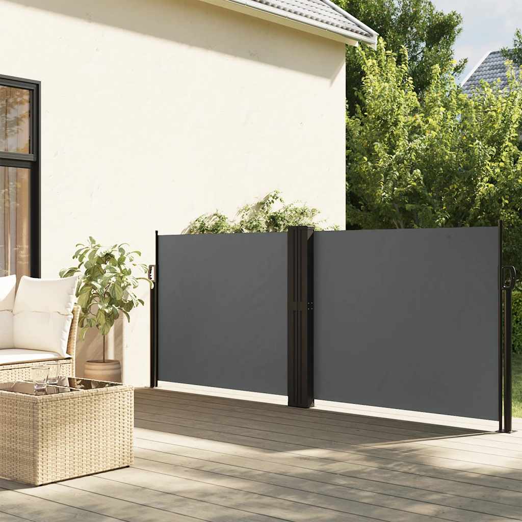 VidaXL Windshield Extendable 100x600 cm Anthracite