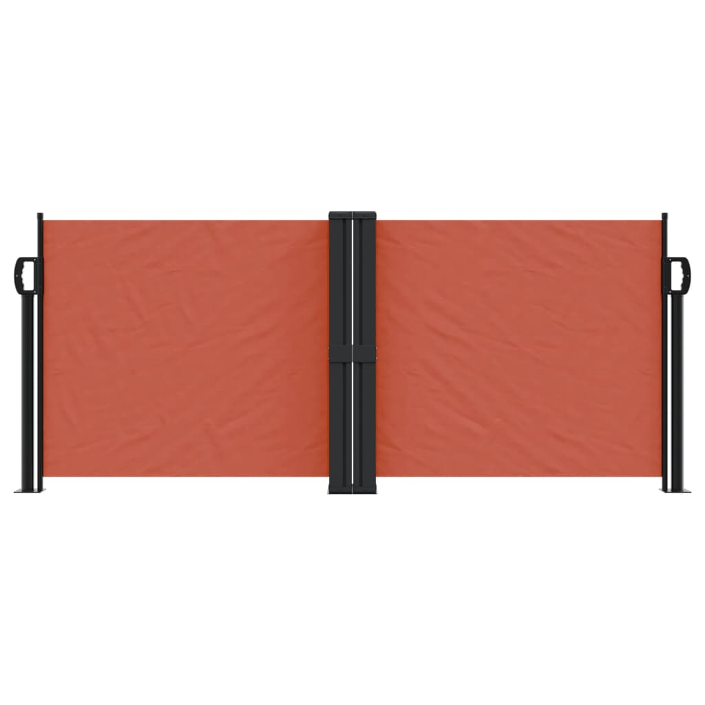 VidaXL Windshield Extendable 100x600 cm Terracotta -colored