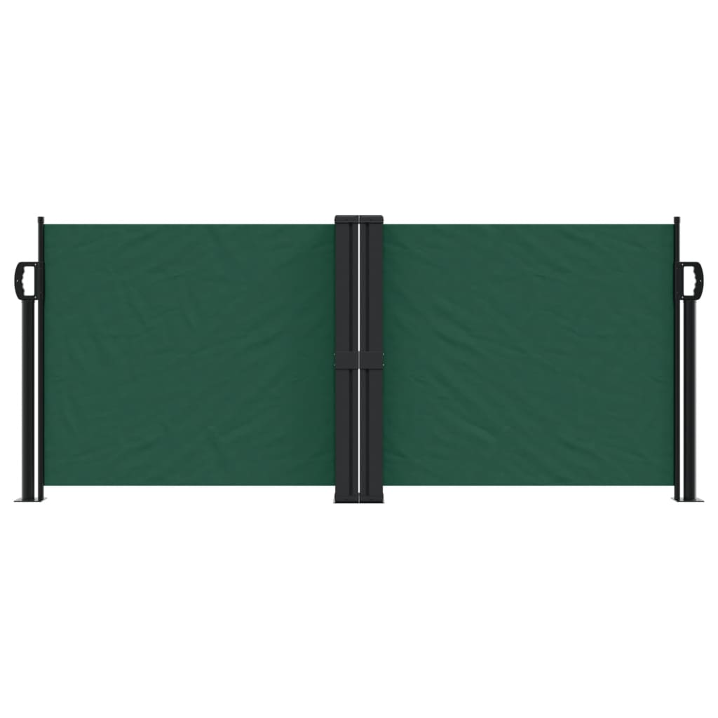 VidaXL Windshield Extendable 100x600 cm Dark green