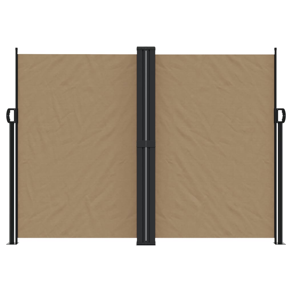 Pare-brise vidaxl extensible 180x600 cm taupe