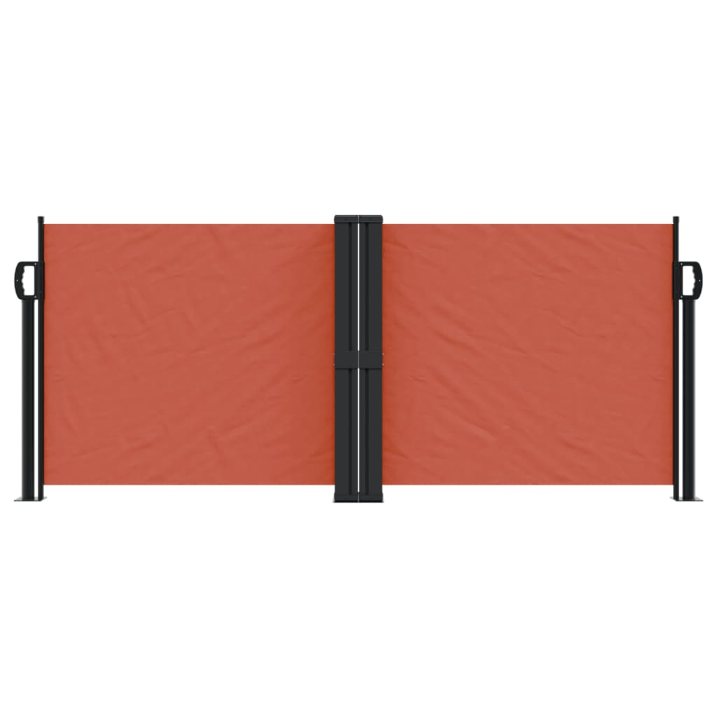 VidaXL Windshield Extendable 100x1000 cm Terracotta -colored