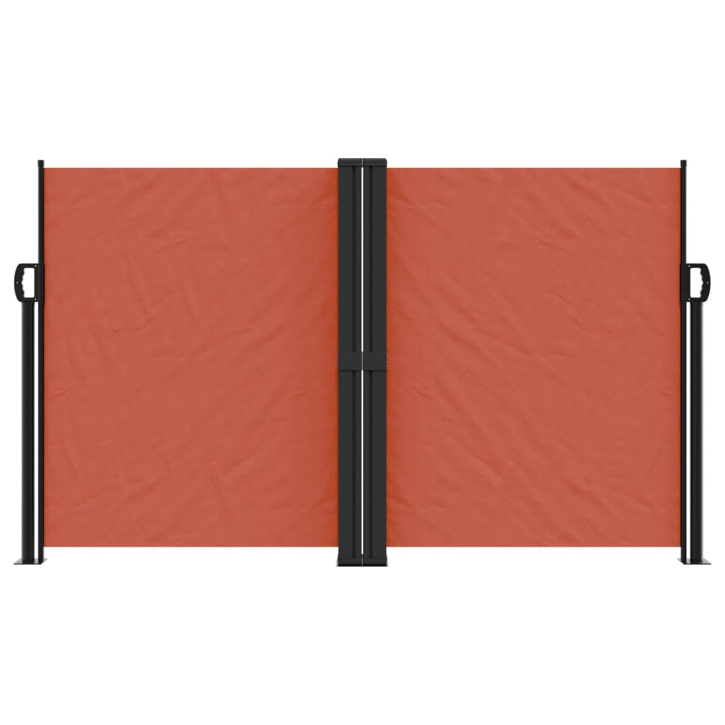 VidaXL Windshield Extendable 140x1000 cm Terracotta -colored