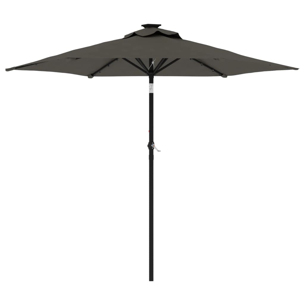 Vidaxx parasol med stålstang 225x225x212 cm antracit