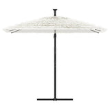 Vidaxl Parasol with steel pole 269x269x235 cm white