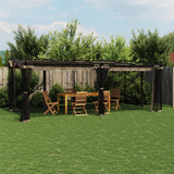 Vidaxl arbor with side walls of mesh 6x3 m steel taupe