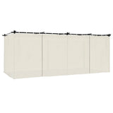 Vidaxl Arbor med gardiner 6x3 m stålkrem -farget