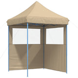 Vidaxl Partytent Foldable Pop-Up with 2 side walls Beige
