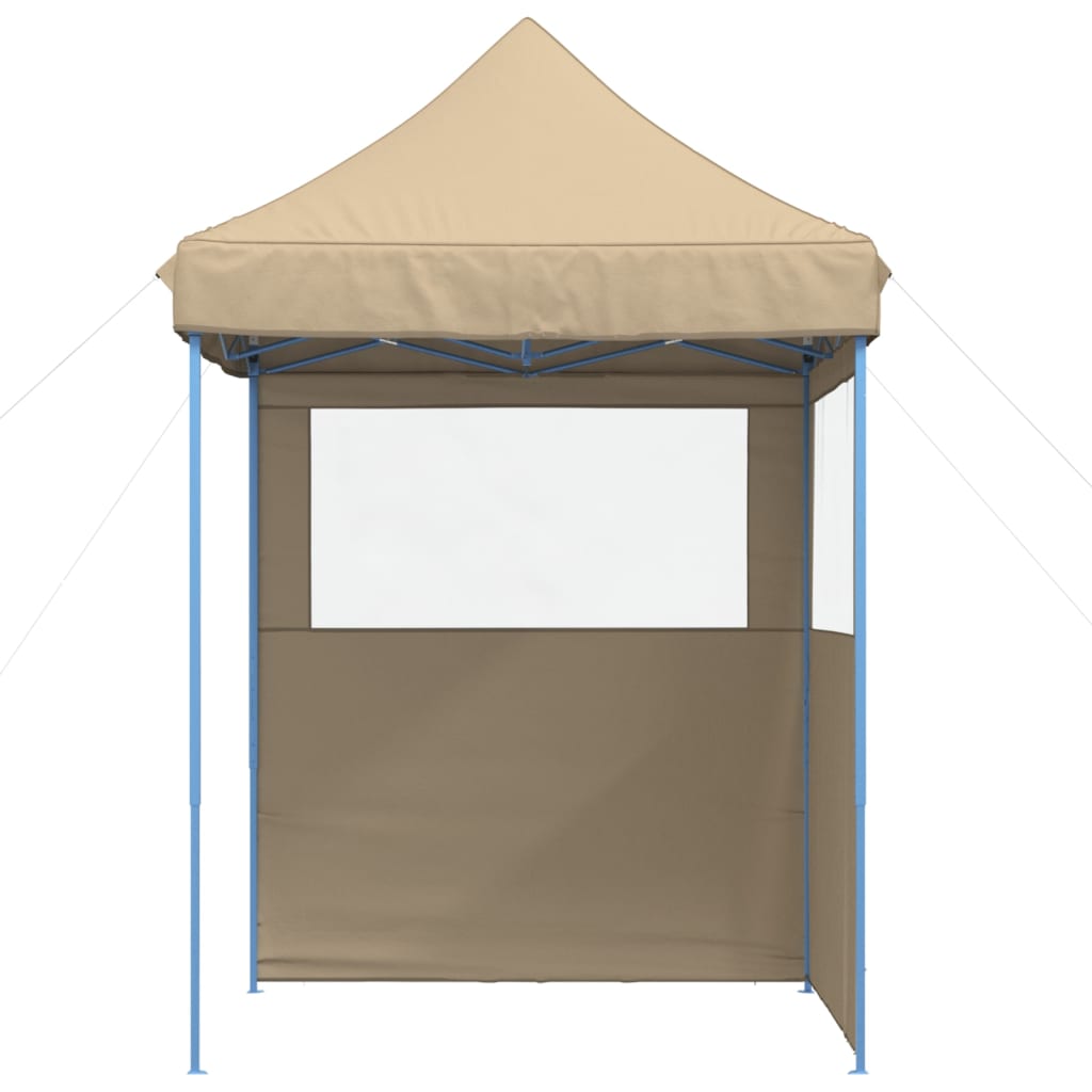 Vidaxl Partytent Foldable Pop-Up with 2 side walls Beige