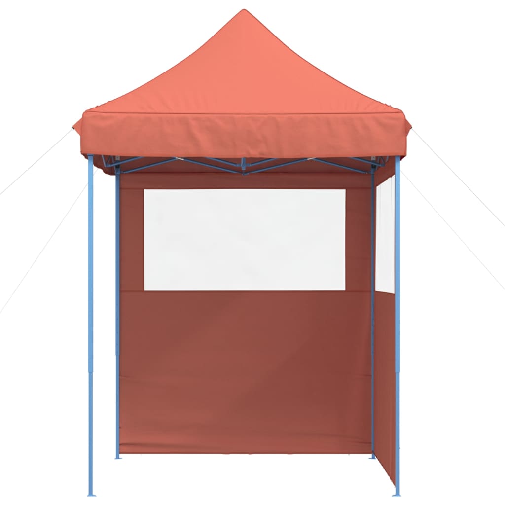Vidaxl PartyTent fällbar pop-up med 2 sidoväggar terrakottafärgade