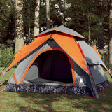 VidaXL Dome tent 4-person fast release gray and orange