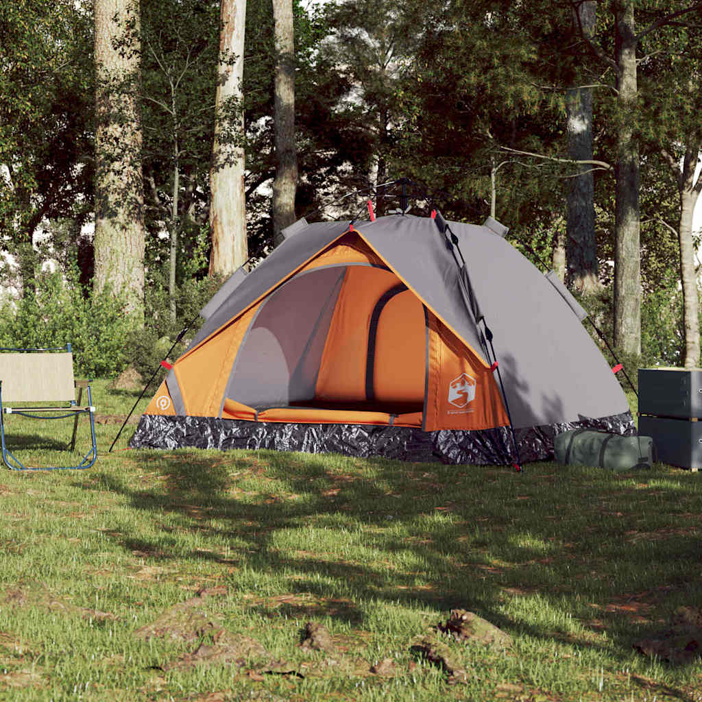 Vidaxx dome tent 3-person quick release gray and orange