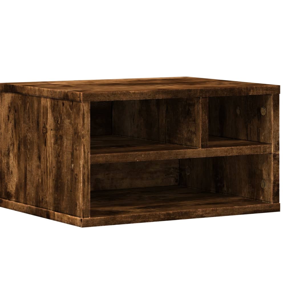 Vidaxl Printer Box 40x32x22.5 CM Egreed Wood Smoked Oak Colored