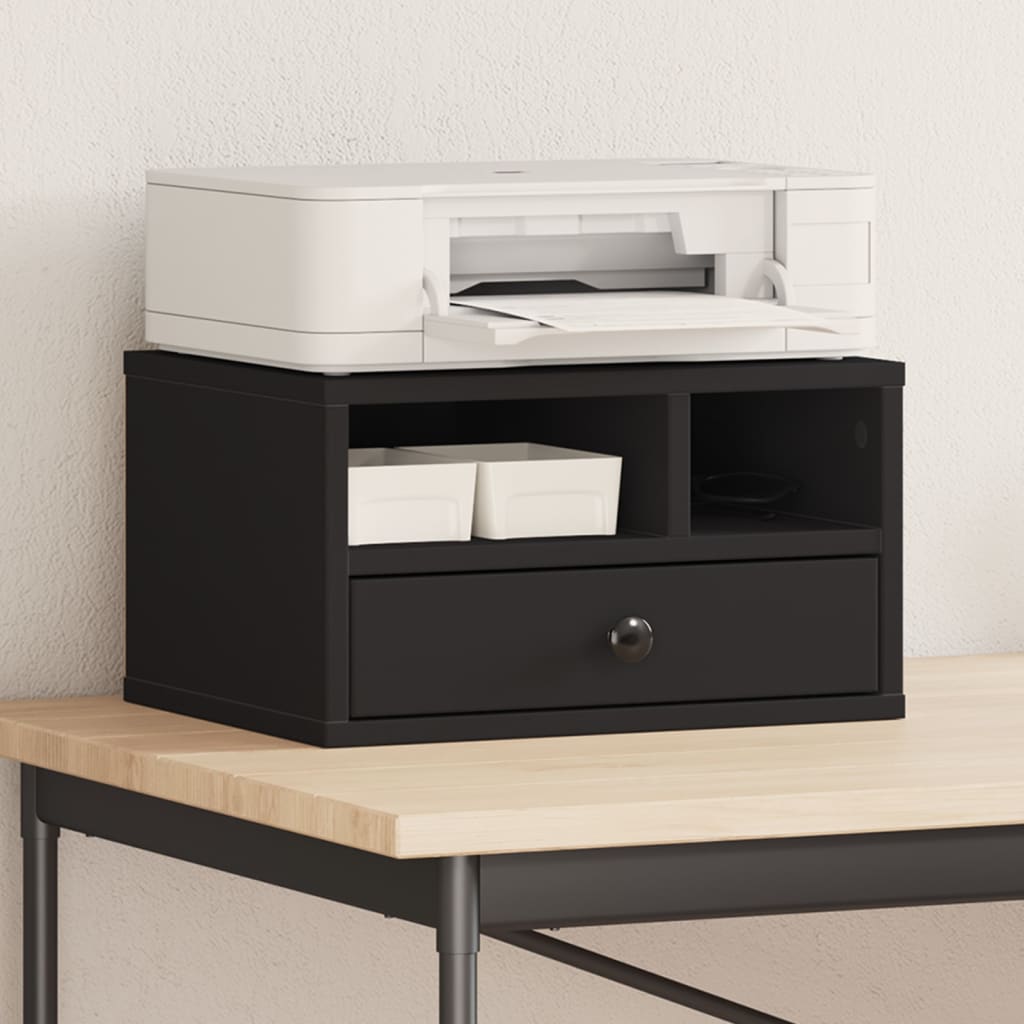 VidaXL Printer box 40x32x22.5 cm Properted Wood Black