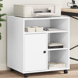 Vidaxl Printer box with wheels 60x50x67 cm white