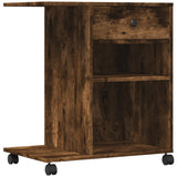 Vidaxl Printer box with wheels 60x40x68.5 cm smoked oak colored
