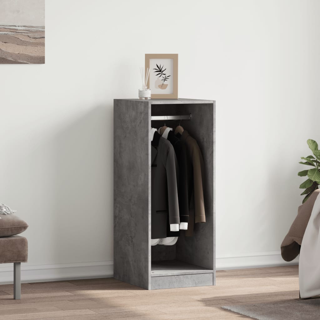 VidaXL Wardrobe 48x41X102 cm Processed Wood Betongrijs