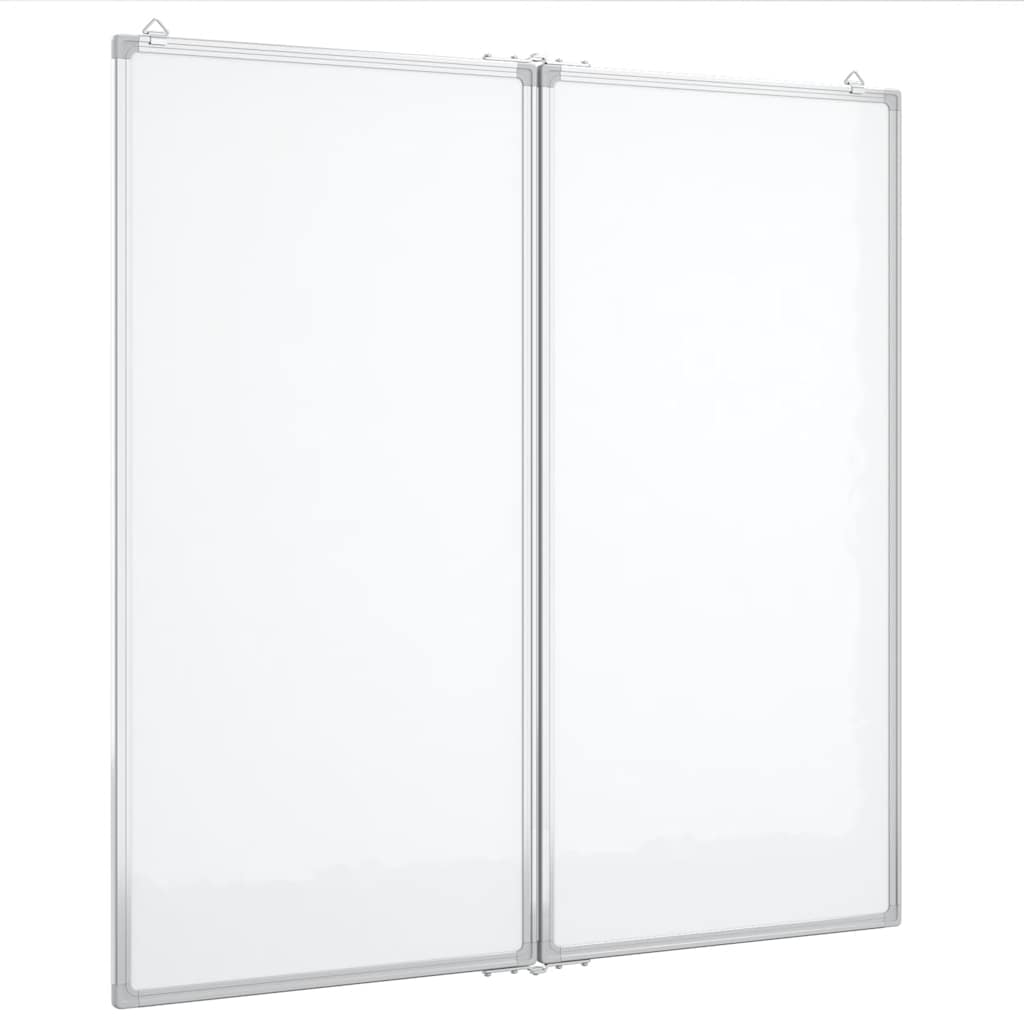VIDAXL Whiteboard Magneticamente pieghevole 80x80x1.7 cm in alluminio