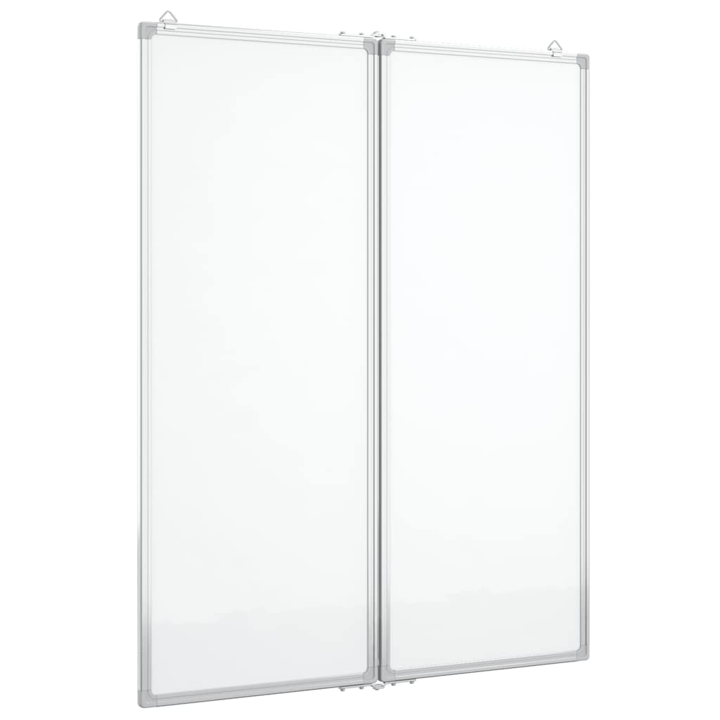 Vidaxl bele plošče magnetno zložljivo 80x100x1,7 cm aluminij
