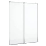 Vidaxl bele plošče magnetno zložljivo 80x100x1,7 cm aluminij