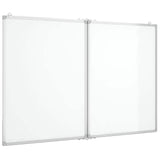 Vidaxx magnetisches faltbares Whiteboard 100x80x1,7 cm Aluminium