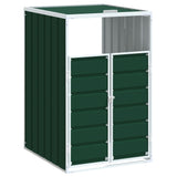 Vidaxl container storage for 1 container 72x81x115 cm steel green