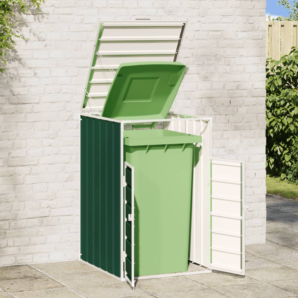 Vidaxl container storage for 1 container 72x81x115 cm steel green